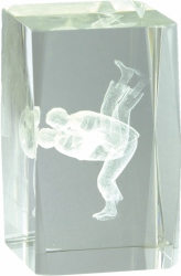 2100-16 Marcial arts glass CUB 8CM