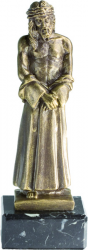 N002 Painted Christ, Imitation Bronze 20cm